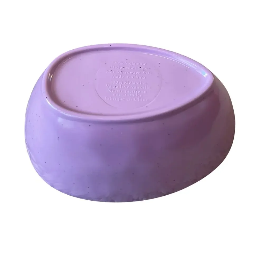 BUNNY & BEAN Easter Egg Shaped Melamine Tidbit Bowls 5x3.5 Set of 4 Pastel New